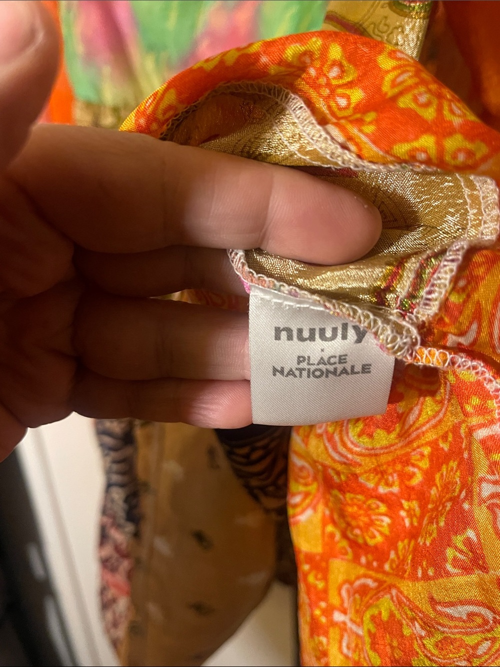 Beautiful, Free People Nuuly, Mixed Print Boho Tunic Dress - Pink, Orange, Black - Picture 6 of 9
